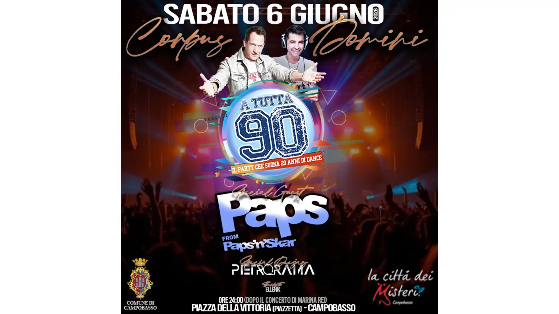 Corpus Domini, sabato Piazza della Vittoria diventarà una discoteca