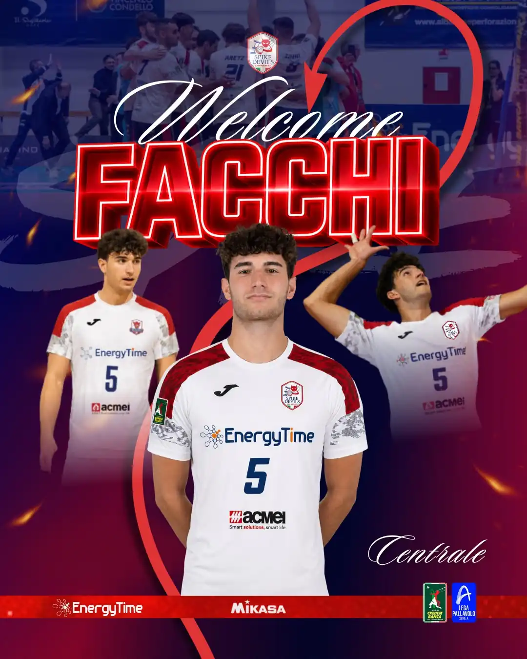 Volley, EnergyTime Spike Devils: al centro arriva Filippo Facchi