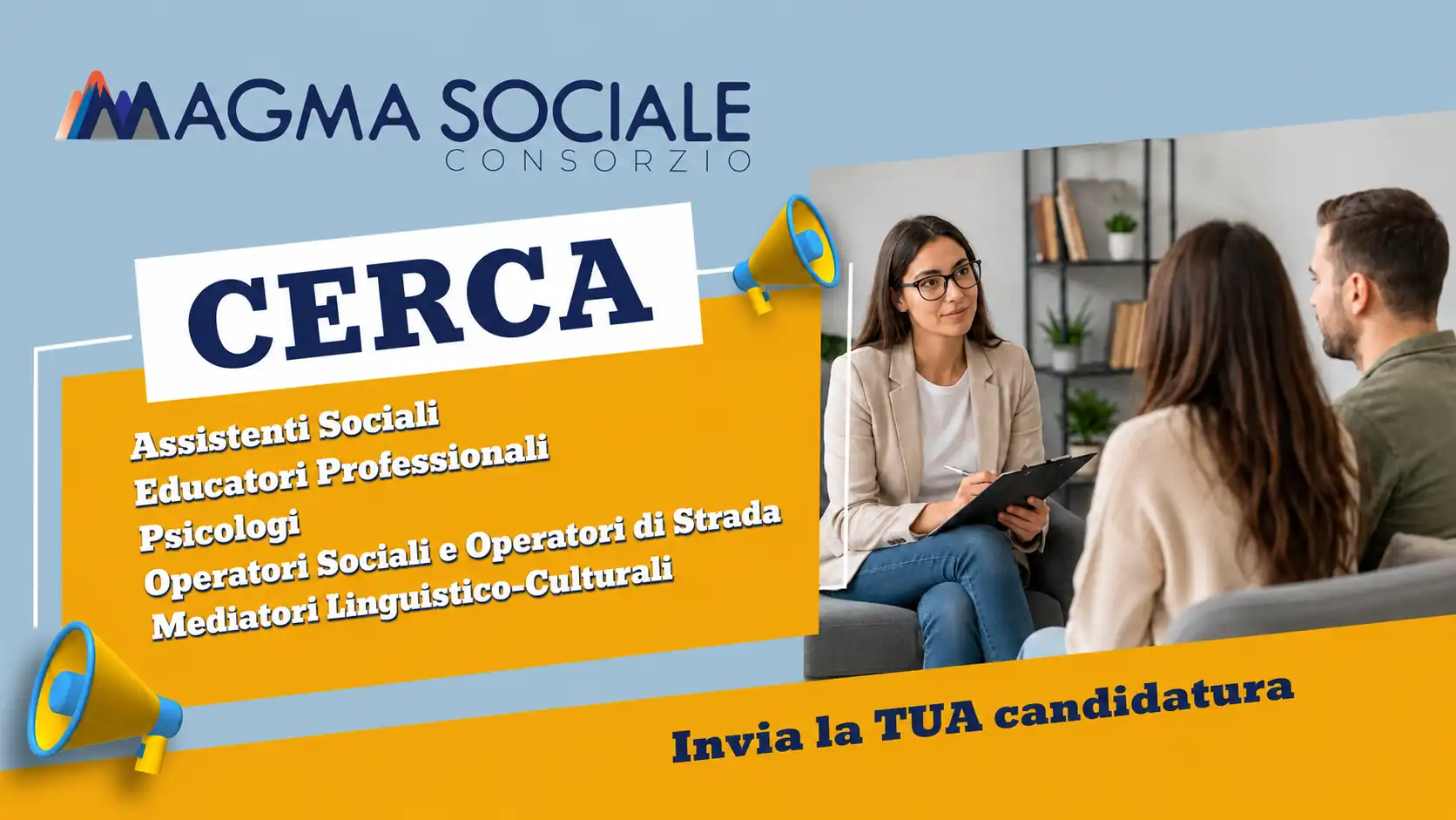 Pronto Intervento Sociale, il consorzio Magma seleziona operatori per l’Ats di Campobasso