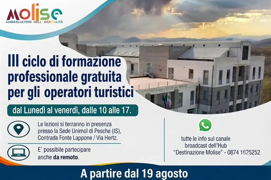 Ambasciatori dell'ospitalità: il calendario delle lezioni all'Unimol di Pesche