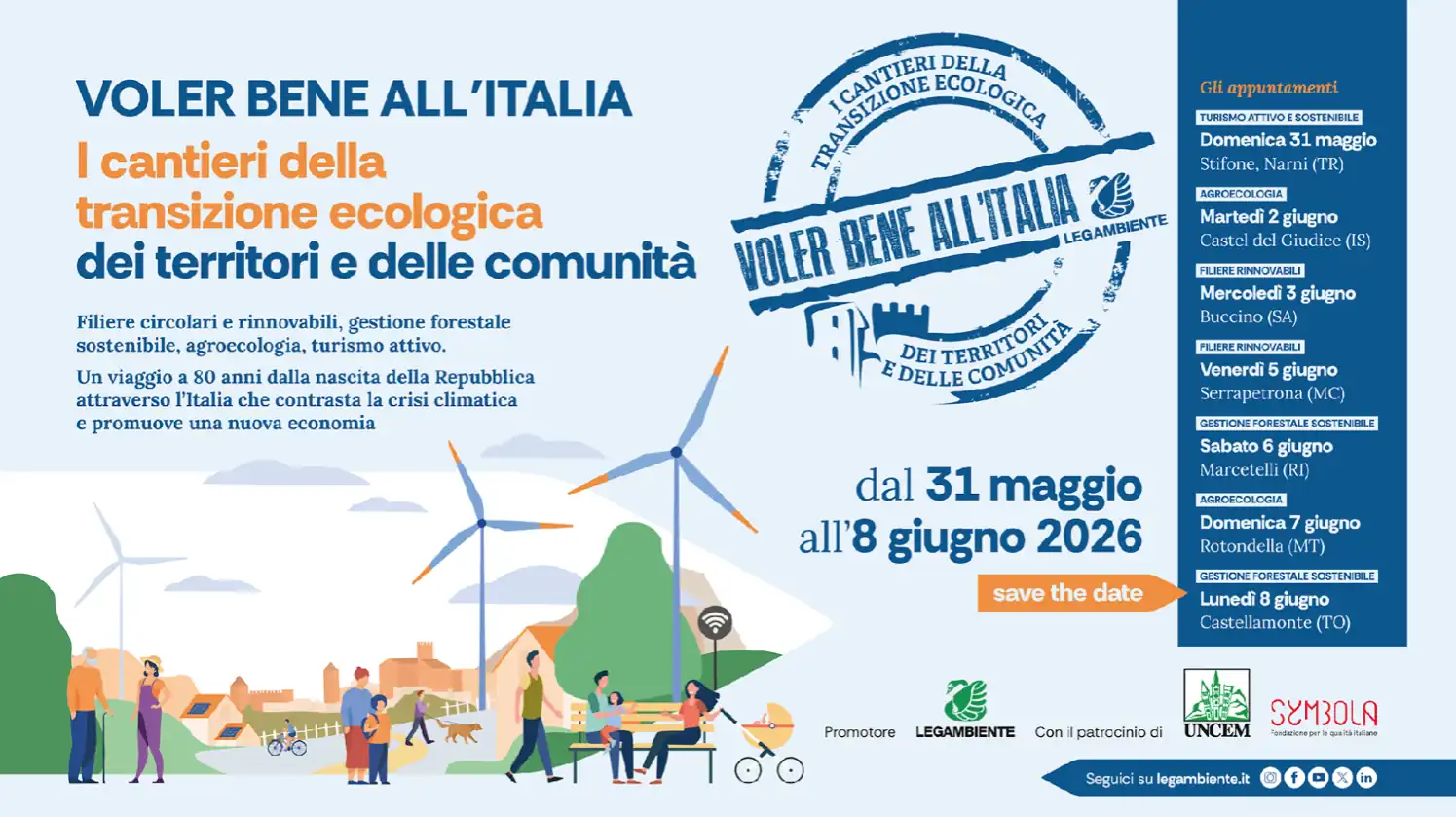 Il 2 giugno tappa in Molise per Voler Bene all'Italia di Legambiente