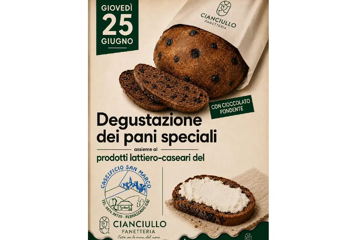 A Campobasso degustazione speciale di pani artigianali "Cianciullo"