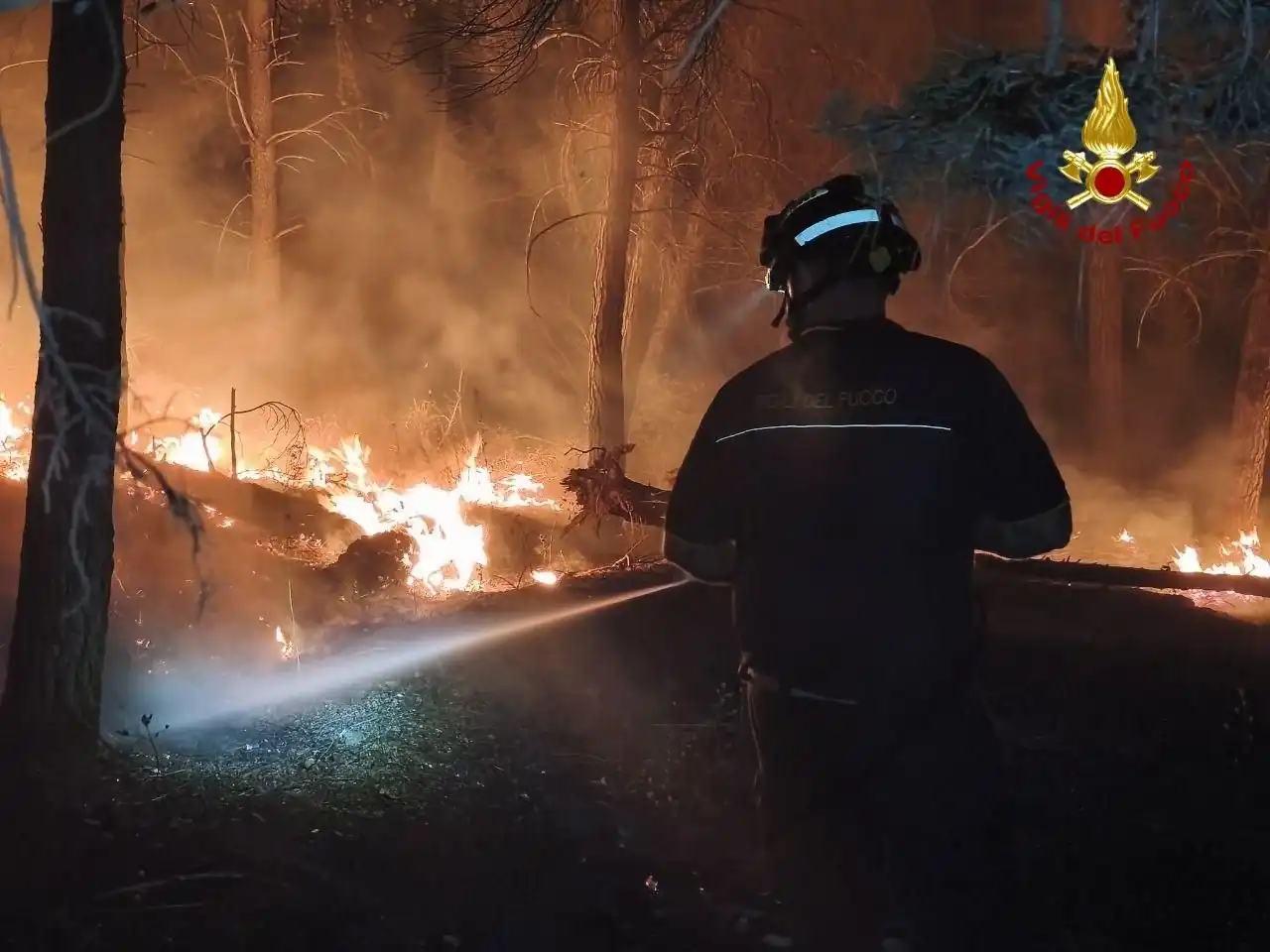 Gambatesa, incendio senza tregua: vigili del fuoco al lavoro tutta la notte