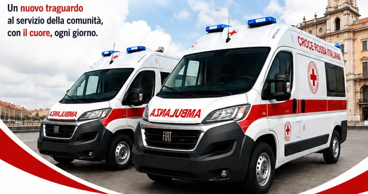 Due nuove ambulanze per la Croce Rossa: inaugurazione e benedizione